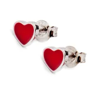 Biżuteria dla dzieci - Srebrne kolczyki 925 Zakochane serce - miniaturka - grafika 1