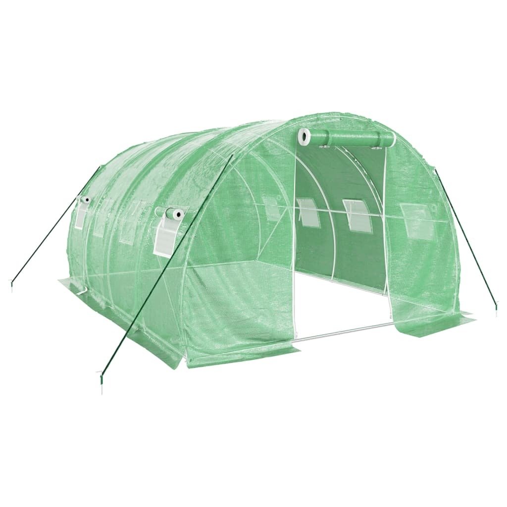 Prolenta Premium - Szklarnia z ramą stalową zielona 12 m² 4x3x2 m