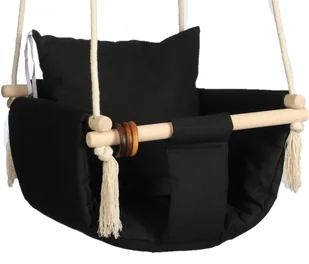 Kidaboo Huśtawka dla Dziecka do Domu do Ogrodu Bezpieczna Huśtawka Domowa Ogrodowa Kubełkowa + Pas Bezpieczeństwa Ce Eko - Leżaczki i huśtawki - miniaturka - grafika 1