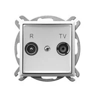 Gniazdka elektryczne - Ospel Gniazdo RTV przelotowe 10-dB Biały Aria - GPA-10UP/m/00 - miniaturka - grafika 1