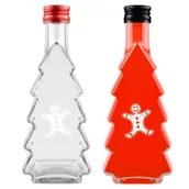 Domowy wyrób alkoholu - Butelka Choinka Z Nadrukiem Świątecznym 500Ml/ 0,5L + Zakrętka - miniaturka - grafika 1