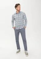 Spodnie męskie - Spodnie typu chino, Slim Fit, R-FORBS - Volcano - miniaturka - grafika 1