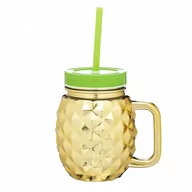 Kubki - Kubek słoiczek Pineapple Kitchen Craft 0,5l złoty kod: BCJARPAPLGLD + Sprawdź na SuperWnetrze.pl - NATYCHMIASTOWA WYSYŁKA !! - miniaturka - grafika 1
