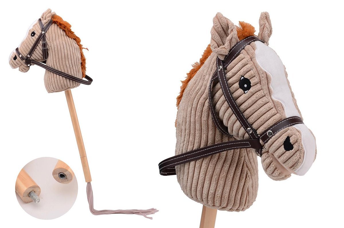 JOHNTOY Holly Hobby Horse koń LUX na kiju dźwięk 80cmTaupe