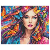 Pasmanteria - Haft krzyżykowy - Zestaw do haftu - Królowa motyli - miniaturka - grafika 1