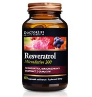 Suplementy naturalne - Doctor Life Doctor Life Resveratrol Healthy Aging bezwonny trans-rezweratrol 100mg suplement diety 60 kapsułek - miniaturka - grafika 1