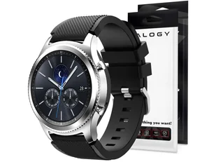 Alogy Pasek gumowy soft do Amazfit Stratos 2 3 GTR 47mm 22mm) Czarny 10021X1 - Akcesoria do smartwatchy - miniaturka - grafika 1