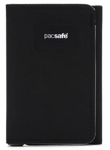 Portfel antykradzieżowy Pacsafe RFIDsafe Trifold Wallet - jet black - Portfele - miniaturka - grafika 1