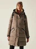 Kurtki damskie - Regatta Płaszcz pikowany "Eryn" w kolorze szarobrązowym - miniaturka - grafika 1