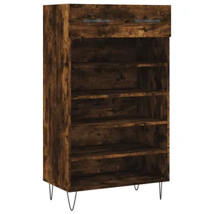 vidaXL Szafka na buty dąb wędzony 60x35x105 cm materiał drewnopochodny - Szafki na buty - miniaturka - grafika 1