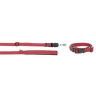 Smycze dla psów - Kerbl Zestaw GoLeyGo obroża+smycz taśmowa z Adaptrem 25mm x 40-65cm 2cm x 1.4-2m,czerwona,M,max60kg - miniaturka - grafika 1