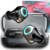 Słuchawki bluetooth - Słuchawki Bezprzewodowe Wodoodporne Z Powerbankiem Etui Ładującym Latarka - miniaturka - grafika 1