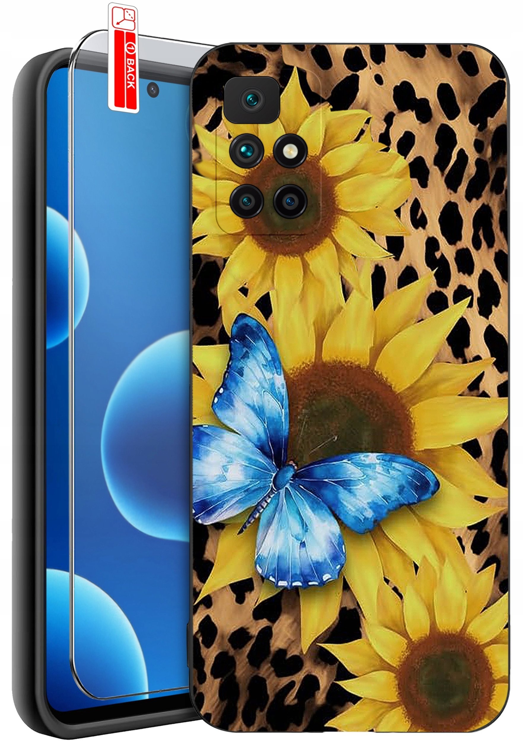 krainaGSM Etui Do Xiaomi Redmi 10 Wzory Silikonowe Matt Case + Szkło 9H