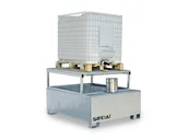 Pojemniki przemysłowe - Bezpieczna Wanna Wyłapująca Tcb 1 Powyżej 401 L. Stal Ocynkowna 1 Pojemnik Ibc - miniaturka - grafika 1