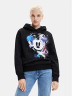 Bluzy damskie - Desigual Bluza 23SWSK35 Czarny Loose Fit - miniaturka - grafika 1