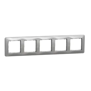 Ramka pięciokrotna SEDNA Design & Elements srebrne aluminium - Klawisze i ramki - miniaturka - grafika 1