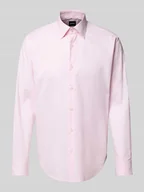 Koszule męskie - Koszula biznesowa o kroju regular fit z fakturowanym wzorem - miniaturka - grafika 1