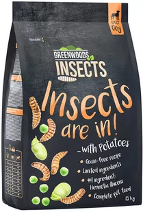 Greenwoods 1,5 kg w super cenie! - Insects, insekty z ziemniakami, grochem i bobem - Sucha karma dla psów - miniaturka - grafika 1