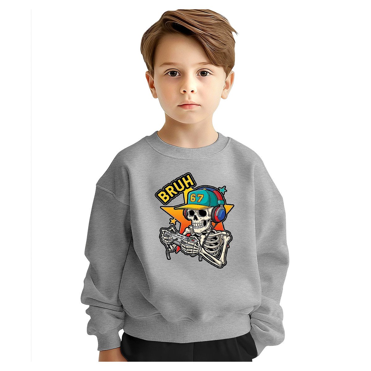 BLUZA DZIECIĘCA 67 SIX SEVEN VIRAL BRUH 134-140 DLA CHŁOPCA DZIEWCZYNKI