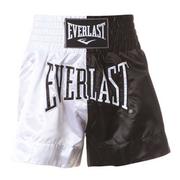 Everlast Dorosłych Box Artykuły Em7 Tajskiego Kickboxingu Shorts, Biały, L (EM7_Weiß_L)