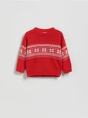 Bluzy i sweterki niemowlęce - Reserved - Sweter ze wzorem - czerwony - miniaturka - grafika 1