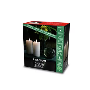 Świeca woskowa LED kremowa barwa światła Ø5cm 2szt - Świece - miniaturka - grafika 3