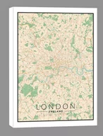 Obrazy i zdjęcia na płótnie - Londyn mapa kolorowa - obraz na płótnie Wymiar do wyboru: 30x40 cm - miniaturka - grafika 1