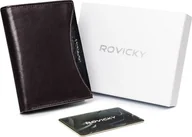 Portfele - Rovicky Portfel męski z naturalnej skóry licowej z przegródką na zdjęcie Rovicky Nie dotyczy - miniaturka - grafika 1