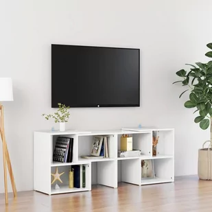 Lumarko Szafka pod telewizor, biała, 104x30x52 cm - Szafki RTV - miniaturka - grafika 1