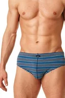 Majtki męskie - Slipy męskie bawełniane (2 pack) w kolorowe paski MPP 384 - miniaturka - grafika 1