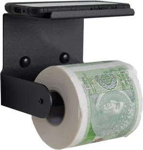Metalowy uchwyt na papier toaletowy z półką K0-M59 - Stojaki i wieszaki na papier toaletowy Metalowy uchwyt na papier toaletowy z półką K0-M59 - Stojaki i wieszaki na papier toaletowy - miniaturka - grafika 1