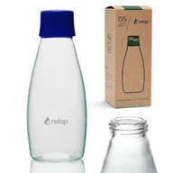 Shakery i bidony sportowe - Szklana butelka na wodę gazowaną Retap GO 500 ml - Dark Blue - miniaturka - grafika 1