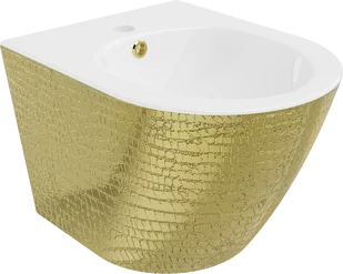 Mexen Lena bidet wiszący, biały/złoty wzór łuski - 35224808 - Bidety - miniaturka - grafika 1