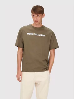 Koszulki męskie - Only & Sons T-Shirt MTV 22022779 Brązowy Regular Fit - grafika 1