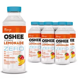 6x OSHEE ZERO Vitamin Lemonade mango bez cukru 555 ml - Soki i napoje niegazowane - miniaturka - grafika 1