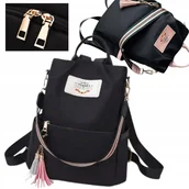 Plecaki - PLECAK WODOODPORNY 2W1 OXFORD XL TOREBKA CZARNY - miniaturka - grafika 1