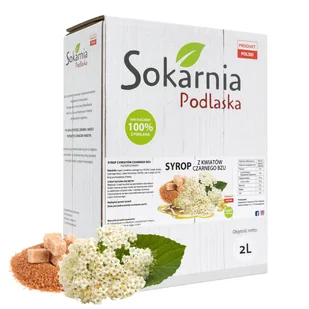 SYROP CZARNY BEZ 2l Niepowtarzalny Smak Dobry Dodatek do Herbaty Owocowy - Syropy i koncentraty owocowe - miniaturka - grafika 1