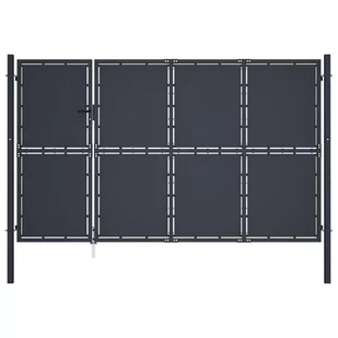 vidaXL Lumarko Brama ogrodzeniowa, stalowa, 350 x 175 cm, antracytowa! 144539 - Akcesoria do ogrodzeń - miniaturka - grafika 1