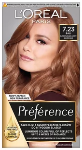L'OREAL Récital Préférence - 7.23 - DARK ROSE GOLD - Farba do włosów - Trwała koloryzacja - Opalizująco-złocisty blond L'ODGDTOBL - Farby do włosów i szampony koloryzujące - miniaturka - grafika 1