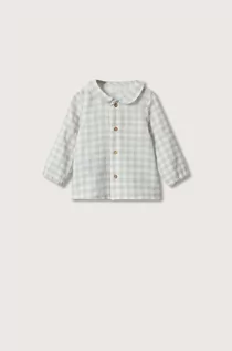 Koszule damskie - Mango Kids Kids koszula bawełniana dziecięca Lugano kolor biały - grafika 1