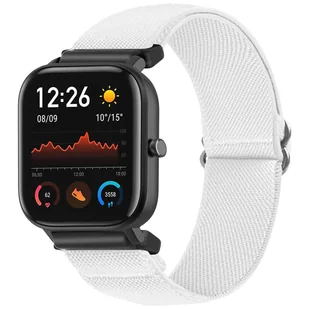 Pasek elastyczny Uniwersalny nylonowy Alogy Nylon opaska do zegarka Smartwatcha 20mm biały - Akcesoria do smartwatchy - miniaturka - grafika 11