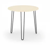 Stoły i stoliki do biura - B2B Partner Okrągły stół konferencyjny SPIDER, średnica 800 mm, czarny stelaż, blat brzoza 498033 - miniaturka - grafika 1