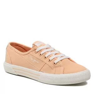 Tenisówki Pepe Jeans - Brady Basic W PLS31287 Light Orange 129 - Trampki damskie - miniaturka - grafika 1
