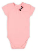 Body dla niemowląt - Niemowlęce body z krótkim rękawem różowe Nicol,r.74 - miniaturka - grafika 1