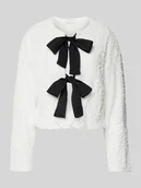 Bluzki damskie - Bluzka o kroju regular fit z wiązanym detalem model ‘ARIA’ - miniaturka - grafika 1