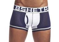 Majtki męskie - Męskie Bokserki z Przewiewnej Siatki Oddychające dla Sportowców - L - miniaturka - grafika 1