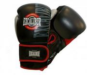 Rękawice bokserskie - 10oz Rękawice bokserskie Excalibur Pro trening bokserski skóra syntetyczna zapinane na rzep wytrzymałe szwy - miniaturka - grafika 1