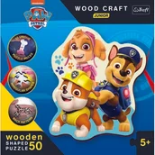 Puzzle - Puzzle drewniane Psi Patrol Zabawny Psi Patrol 50 Trefl - miniaturka - grafika 1