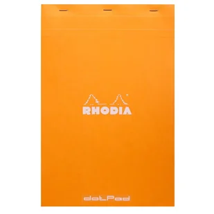 Blok Rhodia N°19 A4+ 21x31,8 cm, kropki, pomarańczowy - Notesy i bloczki - miniaturka - grafika 1
