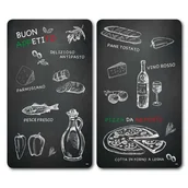 Inne naczynia kuchenne - Płyty ochronne na kuchenkę szklane buon appetito 2 szt - miniaturka - grafika 1